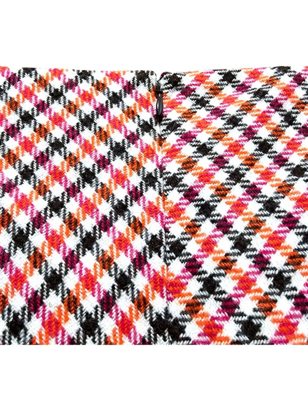 Talbots Womens Size 4 Wool Blend Plaid Button-Front Midi Skirt In Pink & Orange - Picture 4 of 10